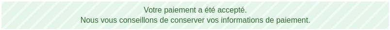 Message PayFiP Votre paiement a été accepté
